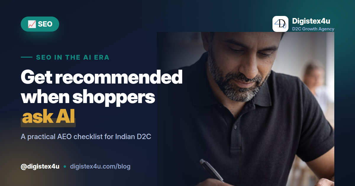 Answer Engine Optimization for D2C: Getting Cited When Shoppers Ask AI