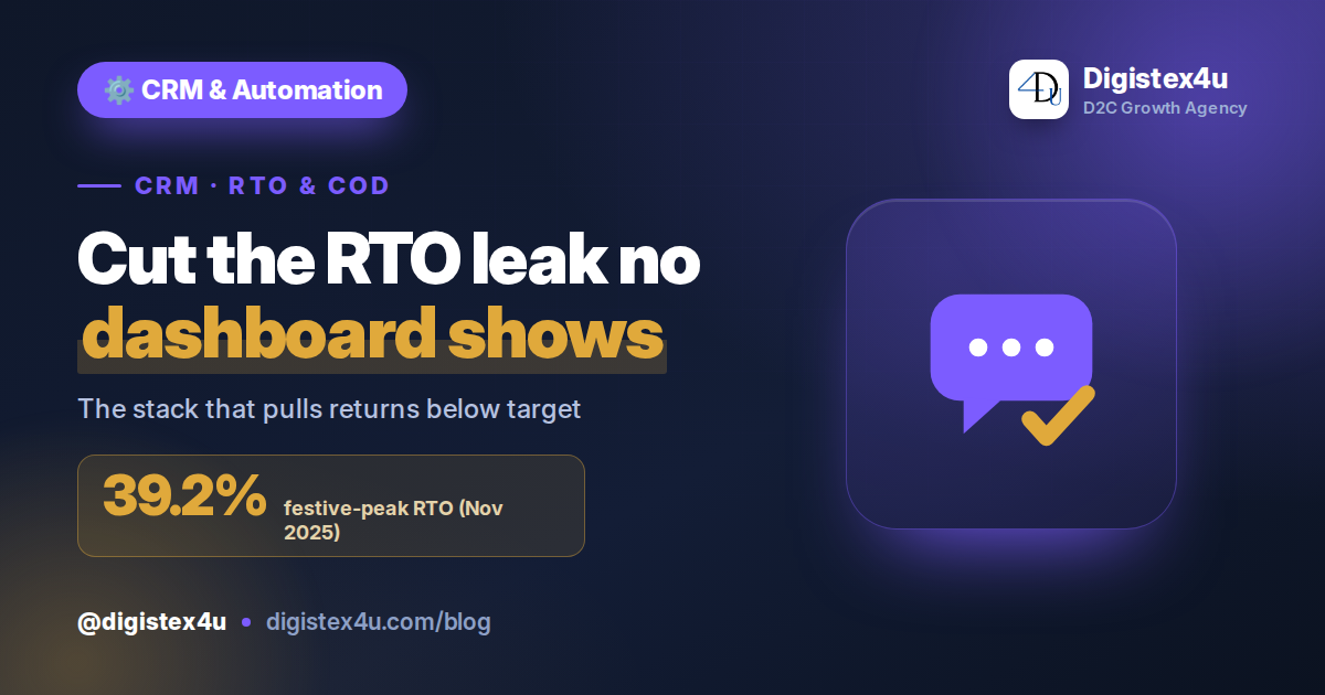 How to Reduce RTO & COD Returns for Indian D2C Brands (2026)