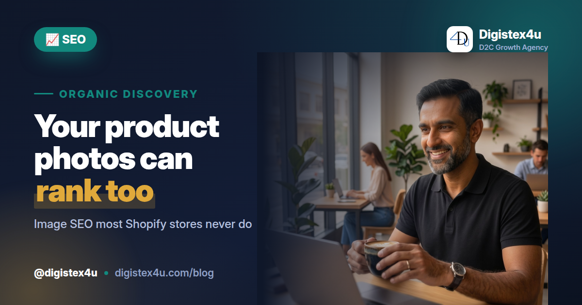 Product photos are a search channel most Shopify stores waste. Here's how to optimise images for Google Images, Lens, and visual search without slowing pages.