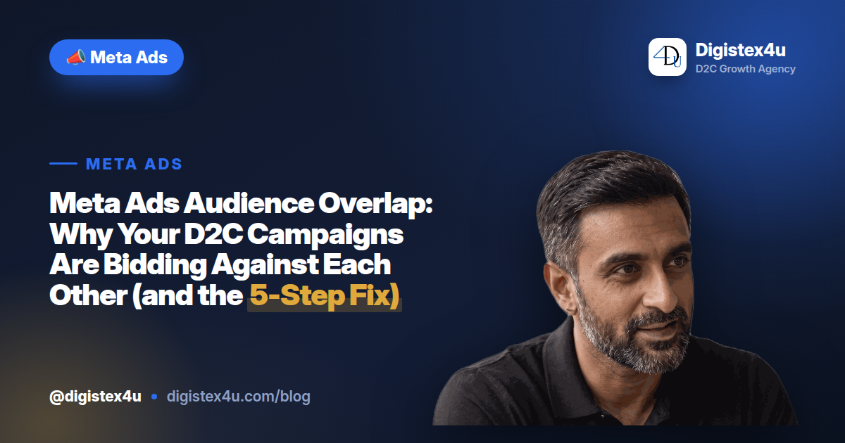 Audience overlap in Meta Ads makes your campaigns compete for the same users, inflating CPM and ruining ROAS. Here's how to diagnose and fix it for D2C.