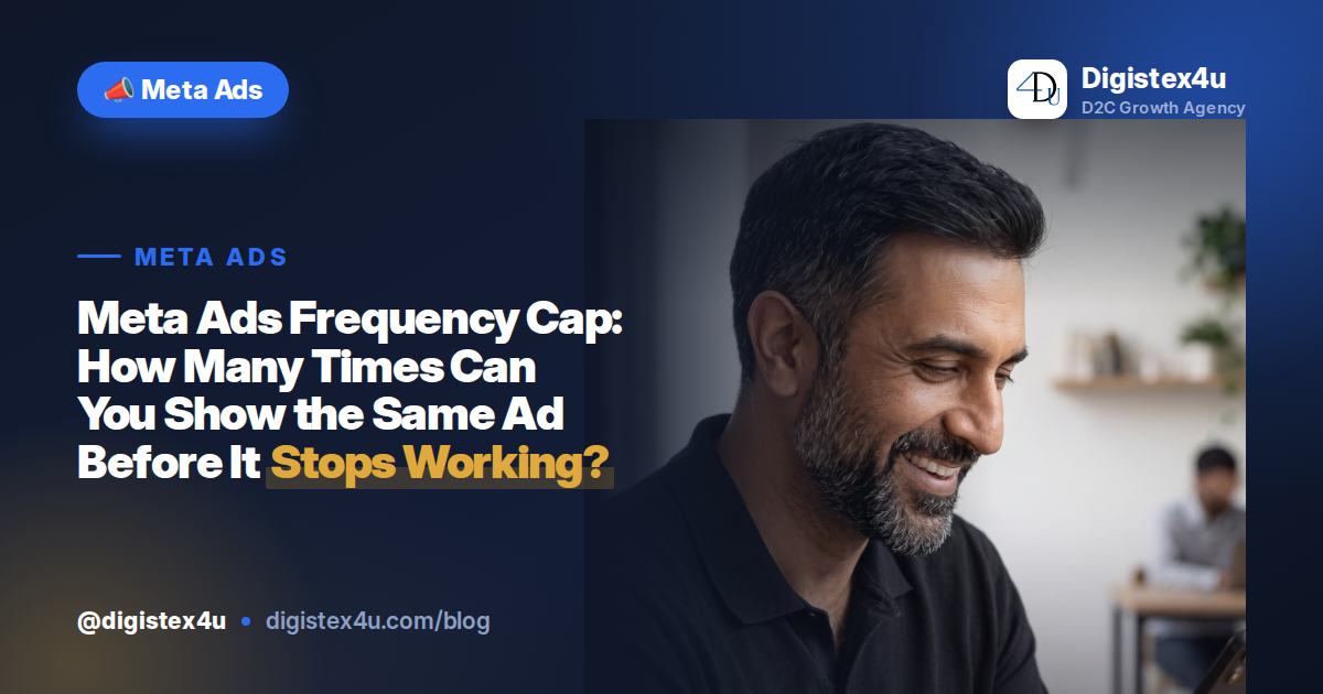 Meta doesn't enforce hard frequency caps, but there's a soft ceiling where your D2C ad turns from persuasive to annoying. Here's how to find it and fix it.