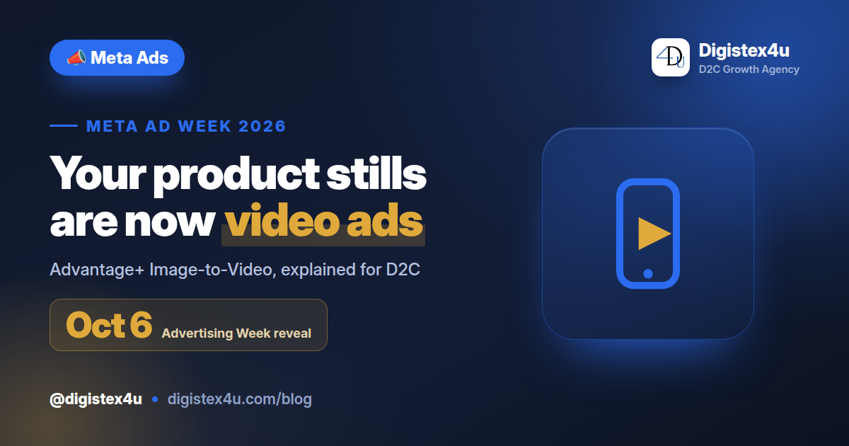Meta Advantage+ Image-to-Video: Turn Product Photos Into Video Ads