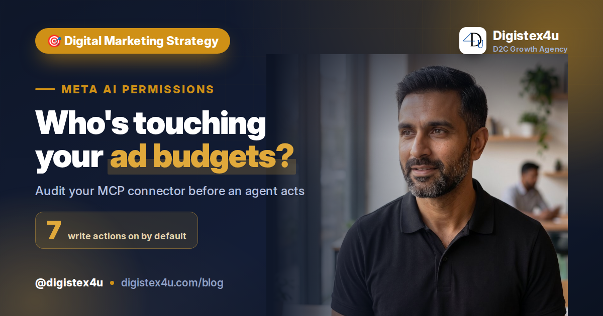 Meta's new MCP Permissions Panel controls what AI agents can do in your ad accounts. Several write actions are on by default — here's the audit guide.