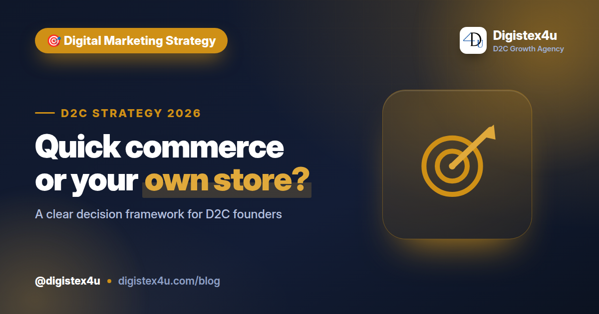 Quick commerce is pulling Indian D2C sales onto Blinkit, Zepto and Instamart. Here's how to decide whether to list — and what it costs your own store.