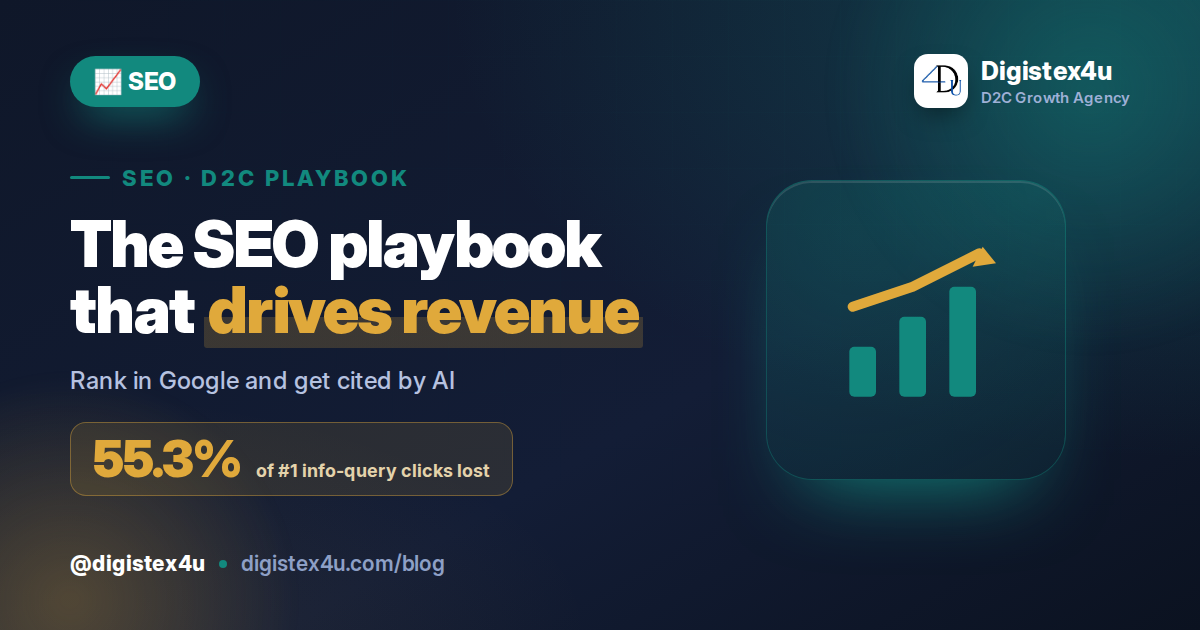 SEO for D2C Brands in 2026: The Playbook That Actually Drives Revenue