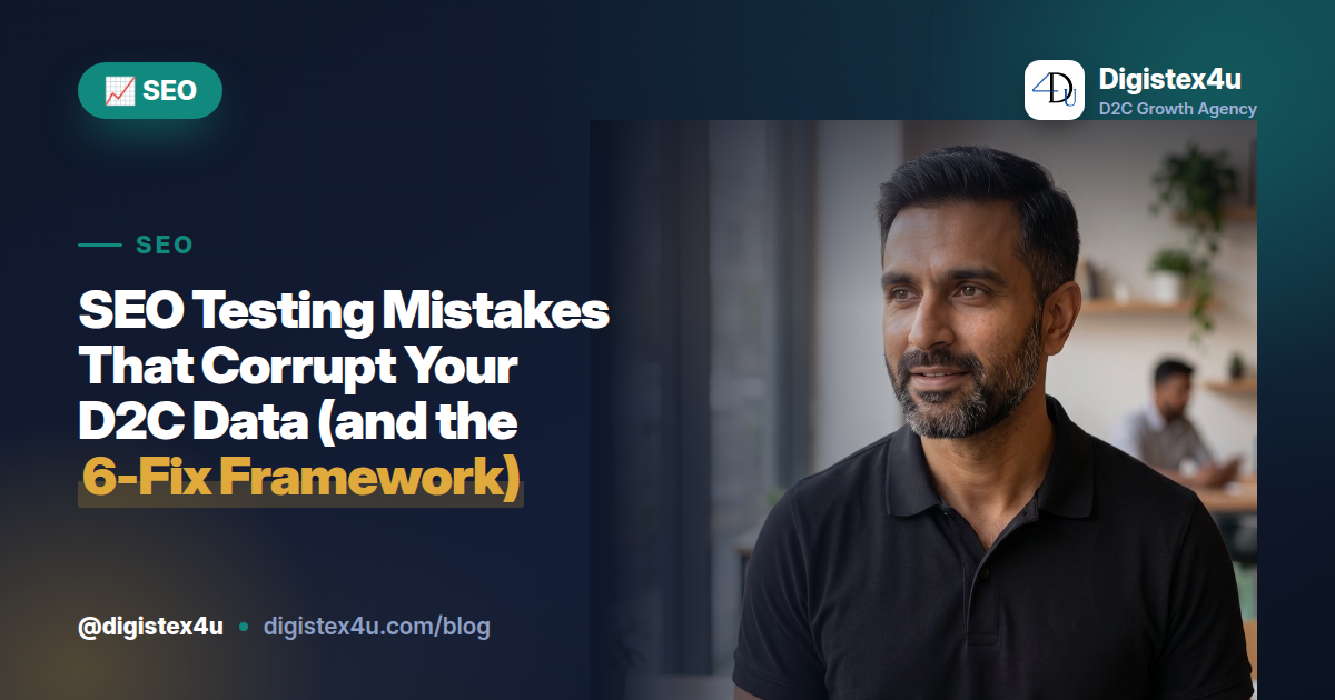 SEO Testing Mistakes That Corrupt Your D2C Data (and the 6-Fix Framework)