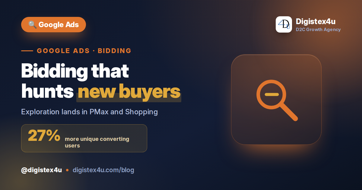 Smart Bidding Exploration Comes to Performance Max & Shopping: A D2C Guide for 2026