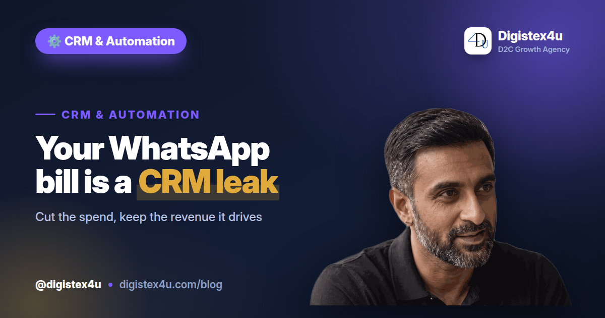 WhatsApp's per-message pricing can quietly drain a D2C CRM budget. Here's how Indian D2C brands cut WhatsApp costs while keeping the revenue it drives.