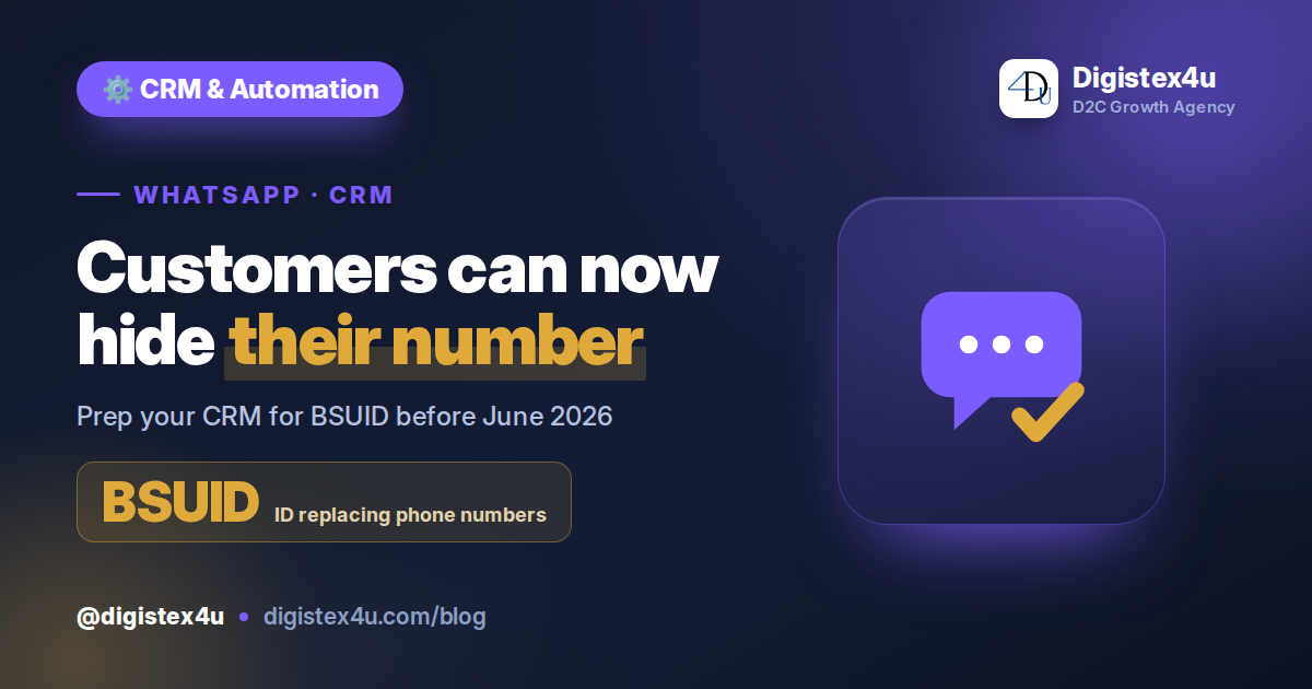 WhatsApp Usernames Are Coming: What BSUID Means for Your D2C CRM in India